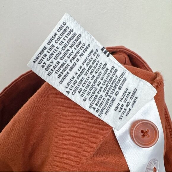 Bagatelle Womens 3X Rust Orange Twill Patch Pocket Cropped Pants - Picture 9 of 13